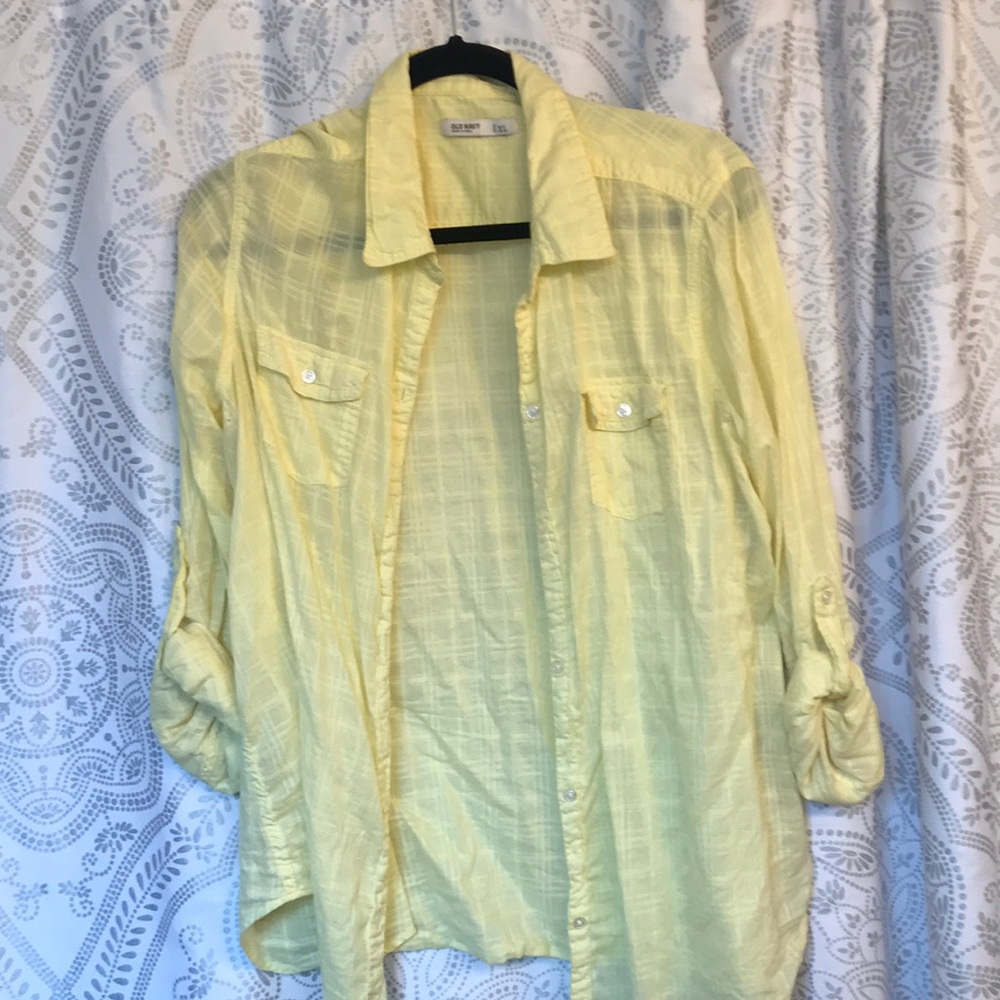 Yellow button-up